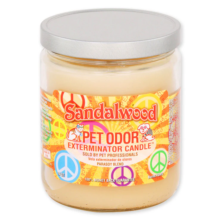 Pet Odor Exterminator Candle, Sandalwood, 13 oz - Healthber