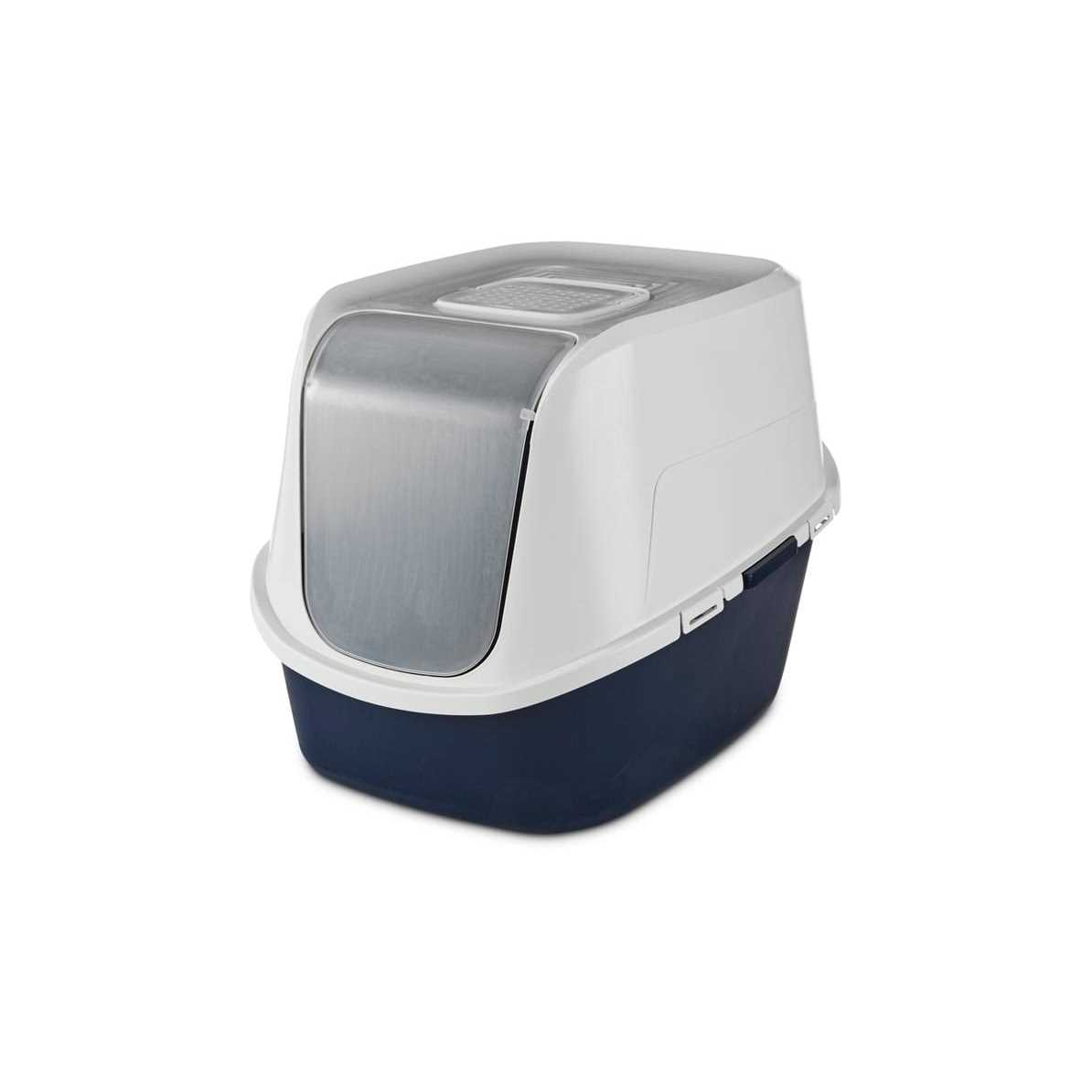 So Phresh Jumbo Enclosed Litter Box in Navy - Healthber
