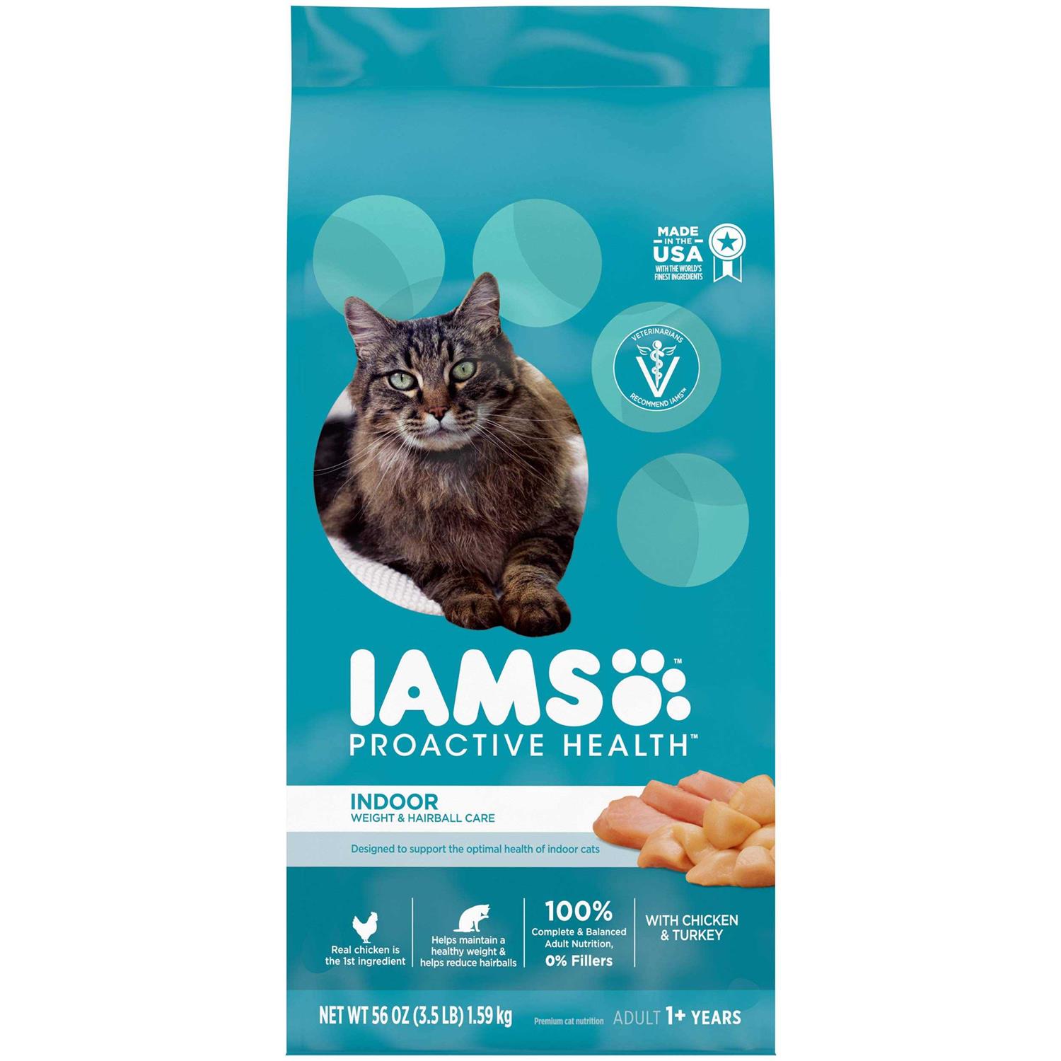 IAMS ProActive Health Weight & Hairball Care Adult Indoor Dry Cat Food - Healthber