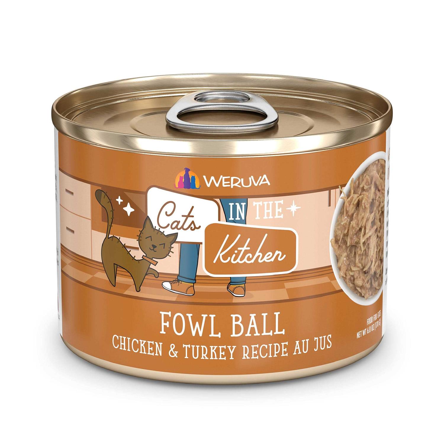 Weruva Cats in The Kitchen Fowl Ball Cat Food - Healthber