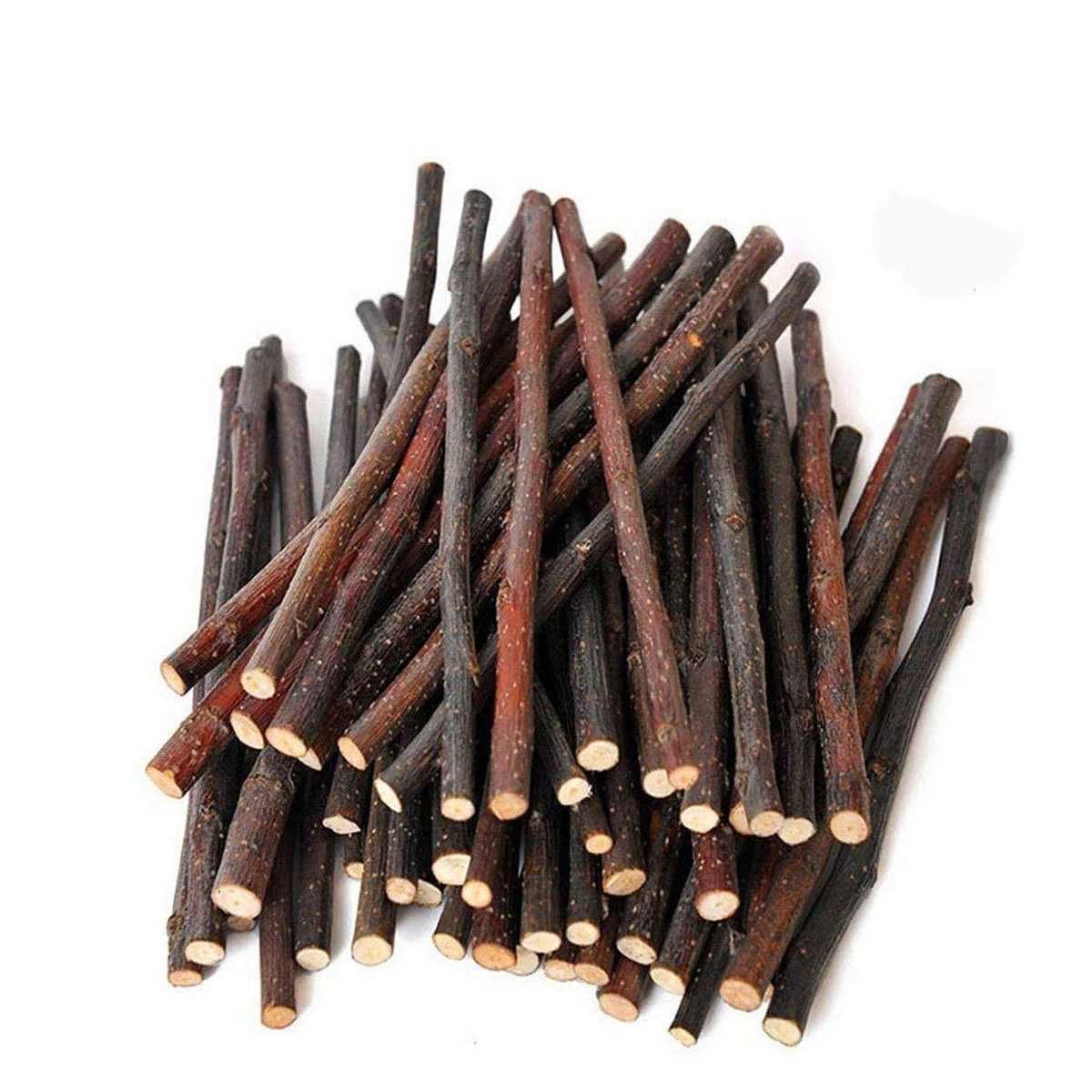 500g Organic Apple Sticks for Rabbits Wood Tree Branches Pet Snacks Chew Toys Branch for Guinea Pigs Chinchilla Squirrel Bunny Hamster Small Animals - Healthber