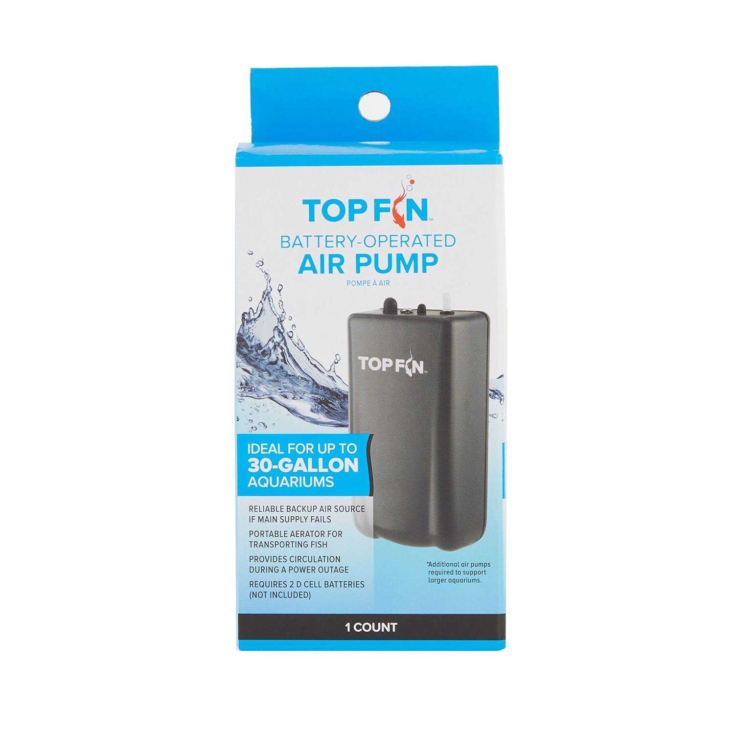 Top Fin Battery Operated Aquarium Air Pump - Healthber