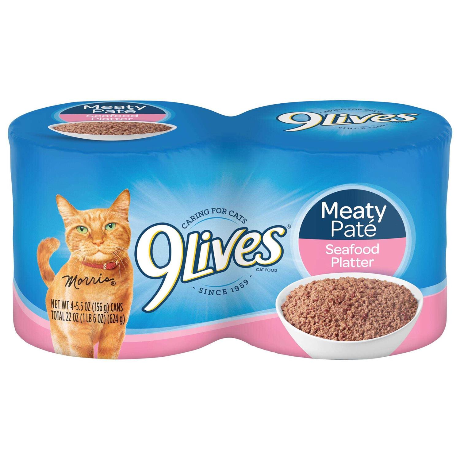 9Lives Meaty Pat Seafood Platter Wet Cat Food - Healthber