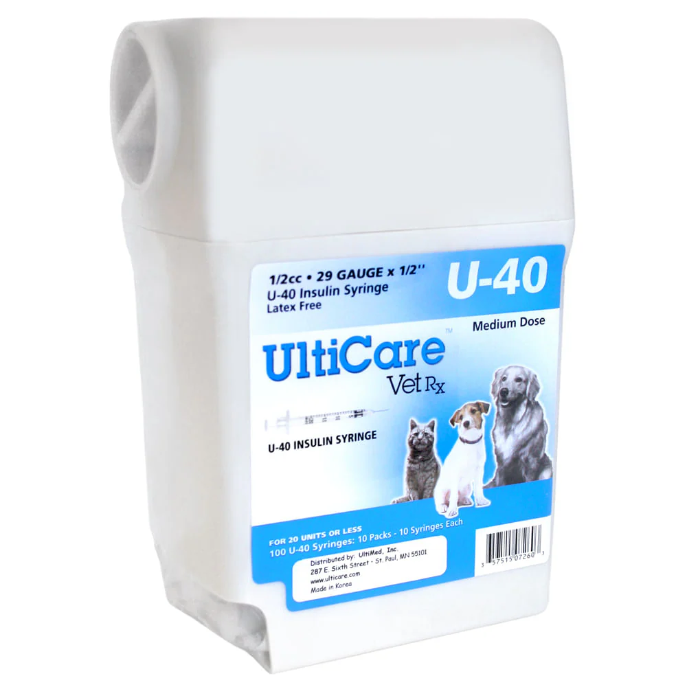 UltiCare U-40 Insulin Syringes with Sharps Container, 100 Count - Healthber