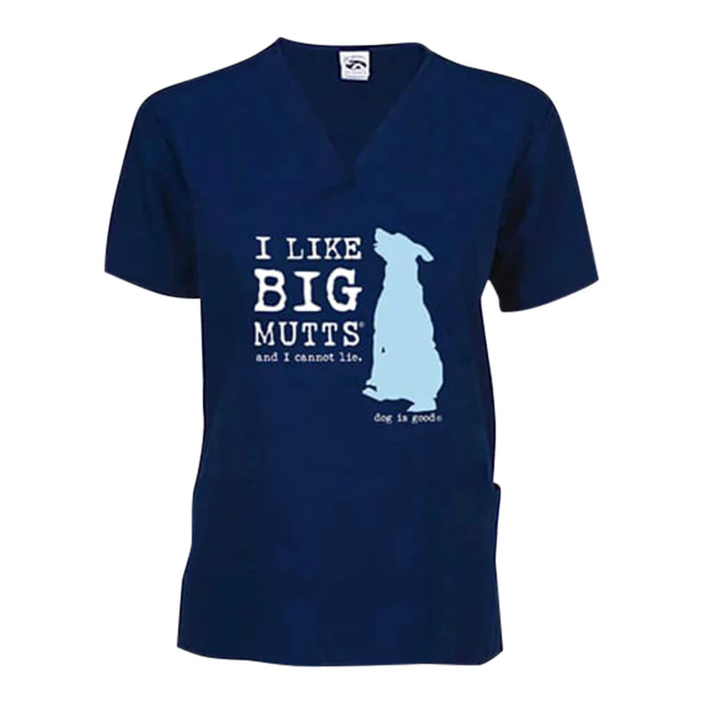 Dog is Good Scrub Top, I Like Big Mutts - Healthber