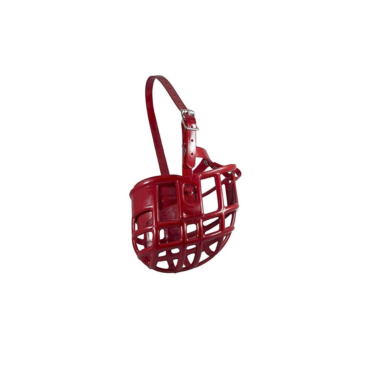 Birdwell Enterprises Plastic Dog Muzzle with Adjustable Plastic Coated Nylon Headstall - Healthber