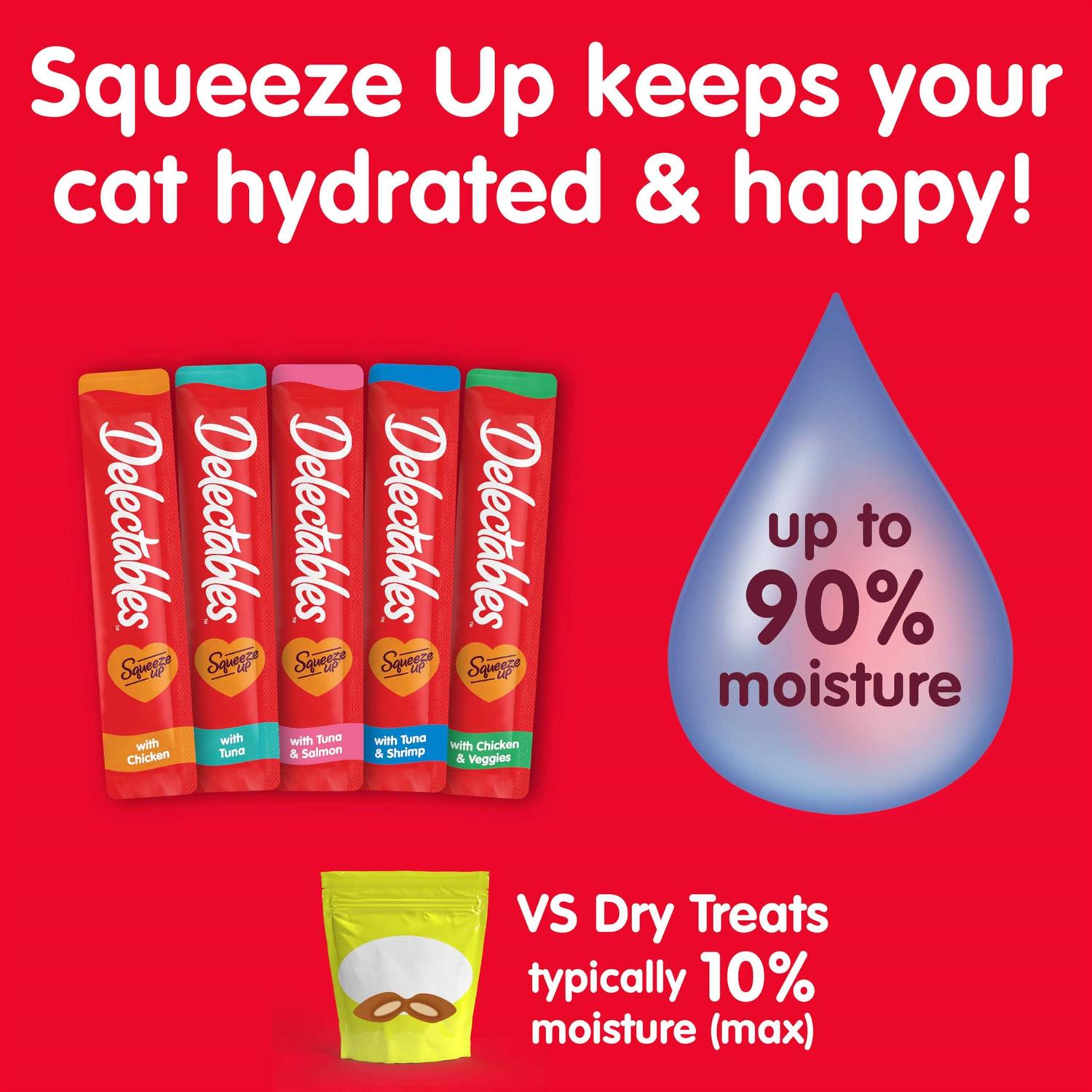 Hartz Delectables Squeeze Up Variety Pack Interactive Lickable Wet Cat Treat - Healthber