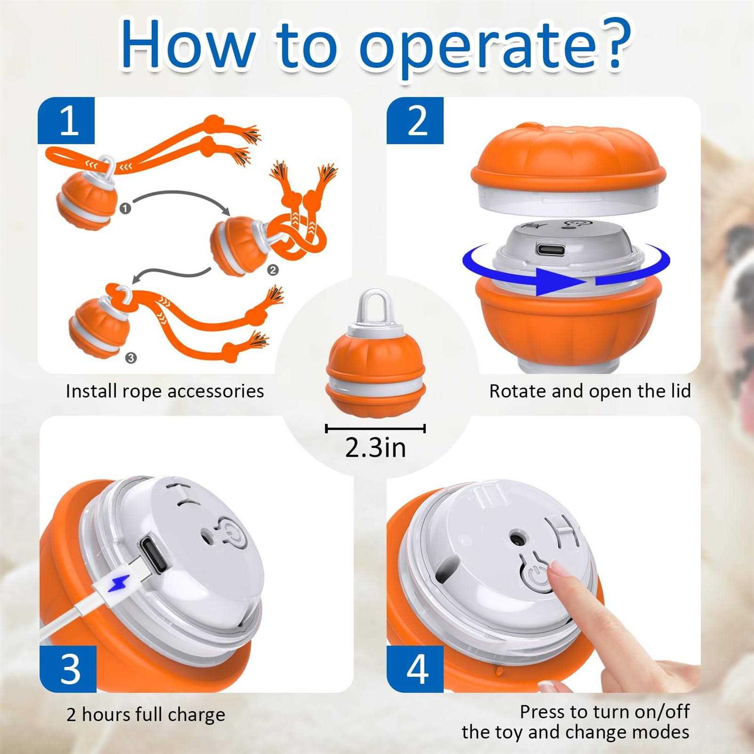 Sofolor Interactive Dog Toys Motion Activated Dog Ball - Healthber