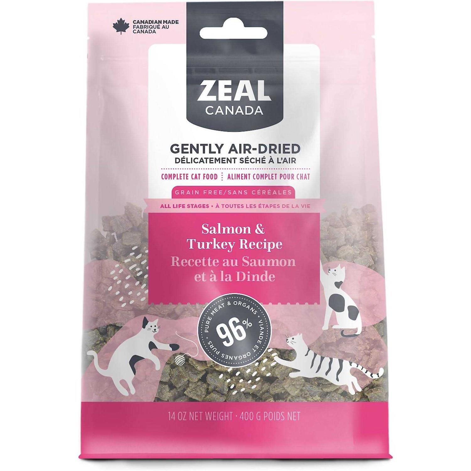 Zeal Canada Salmon & Turkey Recipe Grain-Free Gently Air-Dried Cat Food - Healthber