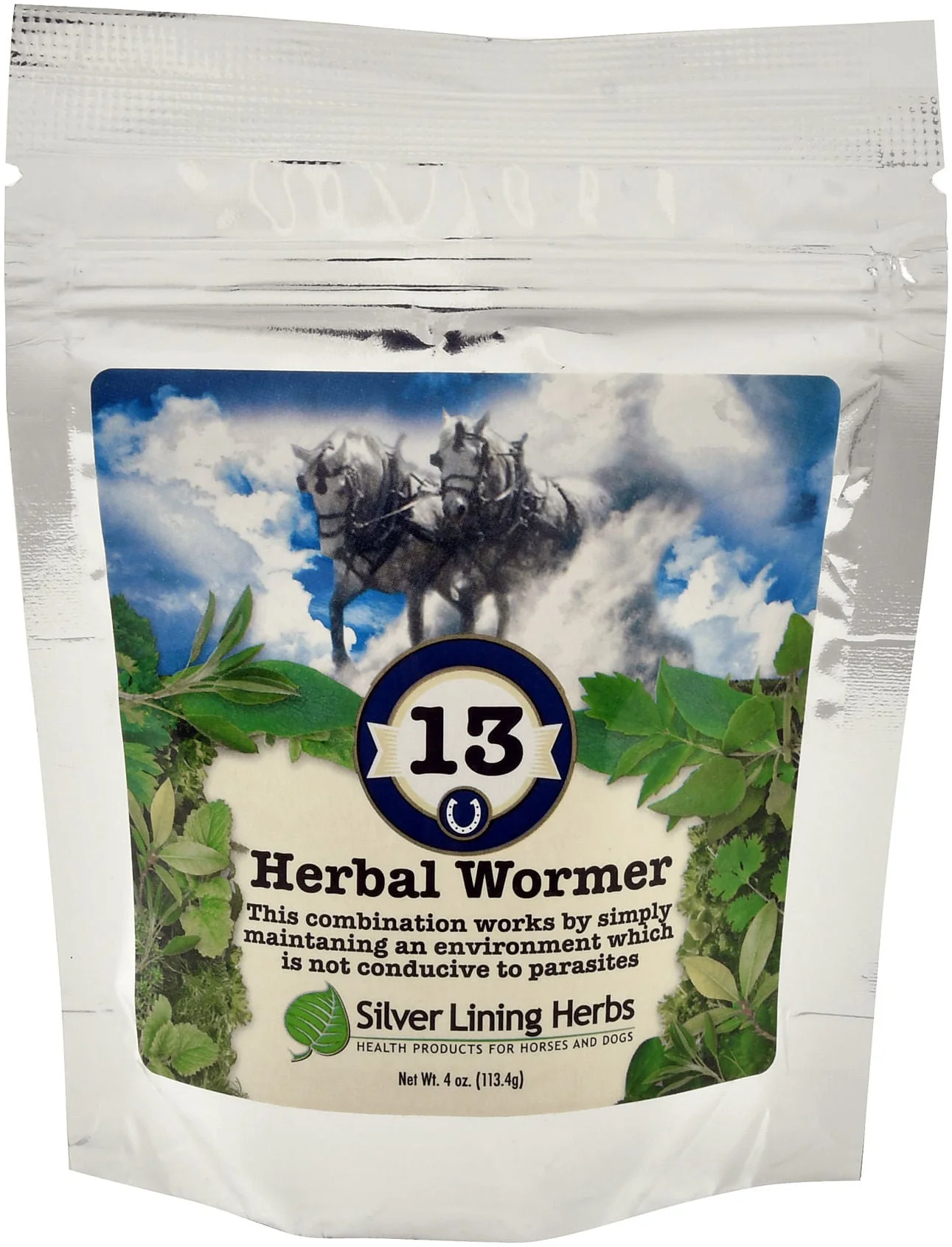 Silver Lining Herbs Herbal Wormer for Horses - Healthber