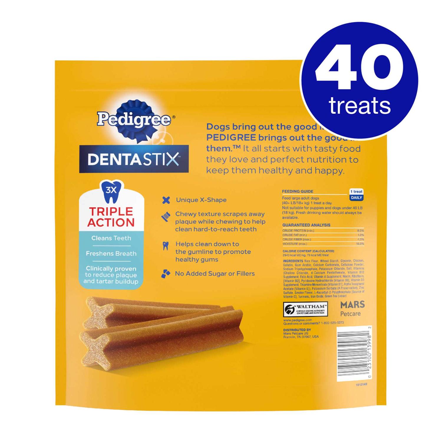Pedigree Dentastix Large Original Dental Dog Treats - Healthber