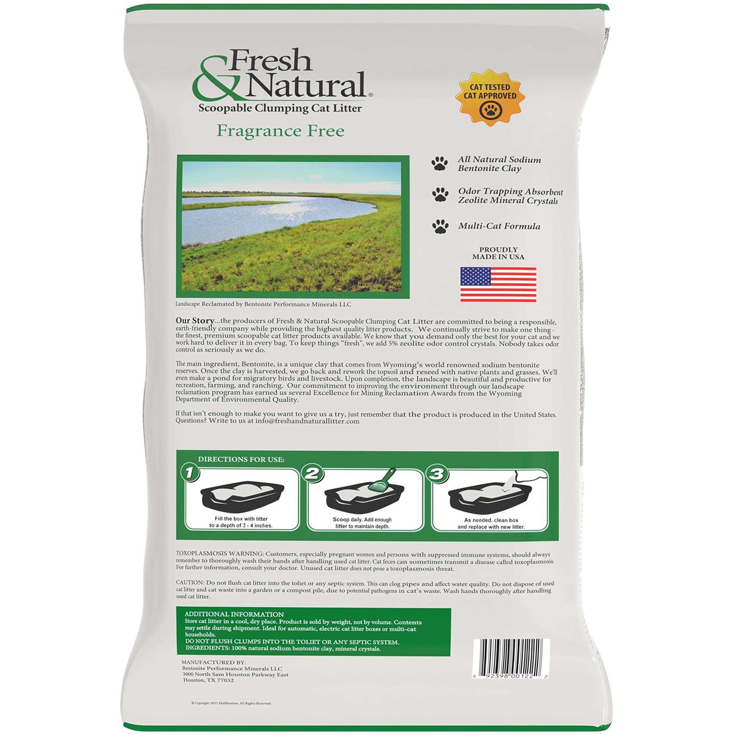 Fresh & Natural Fragrance Scoopable Clay Cat Litter - Healthber