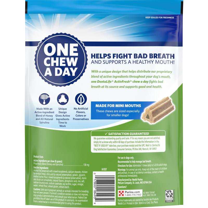DentaLife Purina ActivFresh Daily Oral Care Mini Dog Chews - Healthber