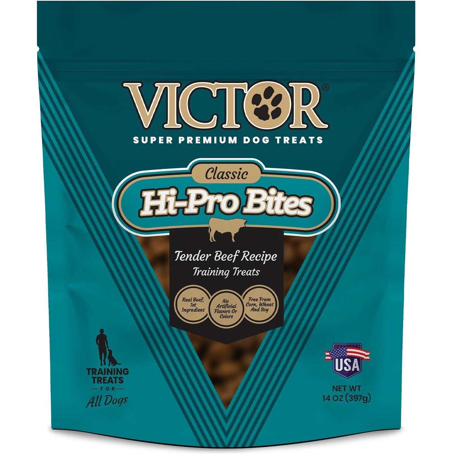 Victor Classic Hi-Pro Bites Tender Beef Recipe Training Dog Treats - Healthber
