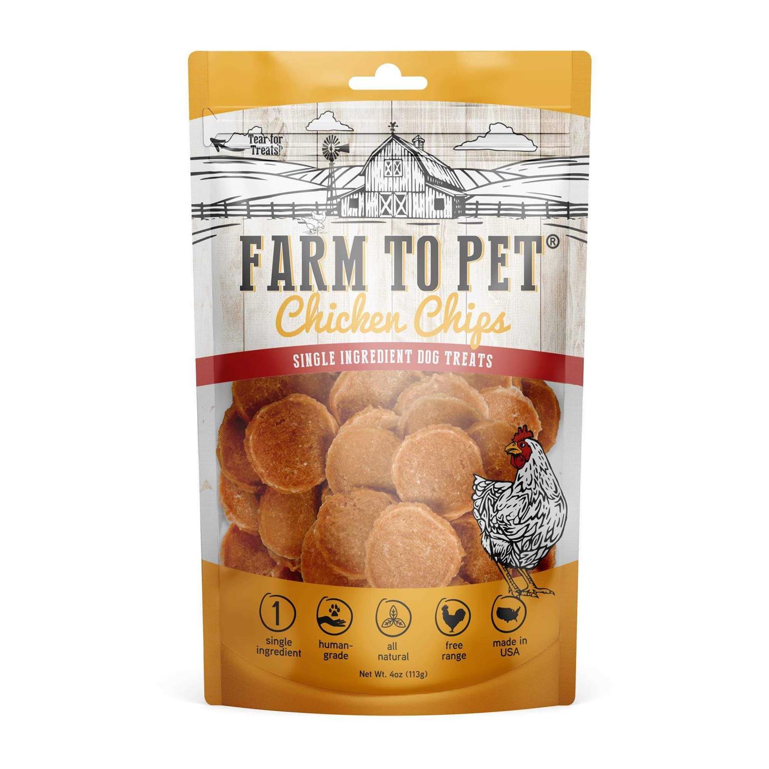 Farm to Pet Chicken Chips Dog Treats - Healthber