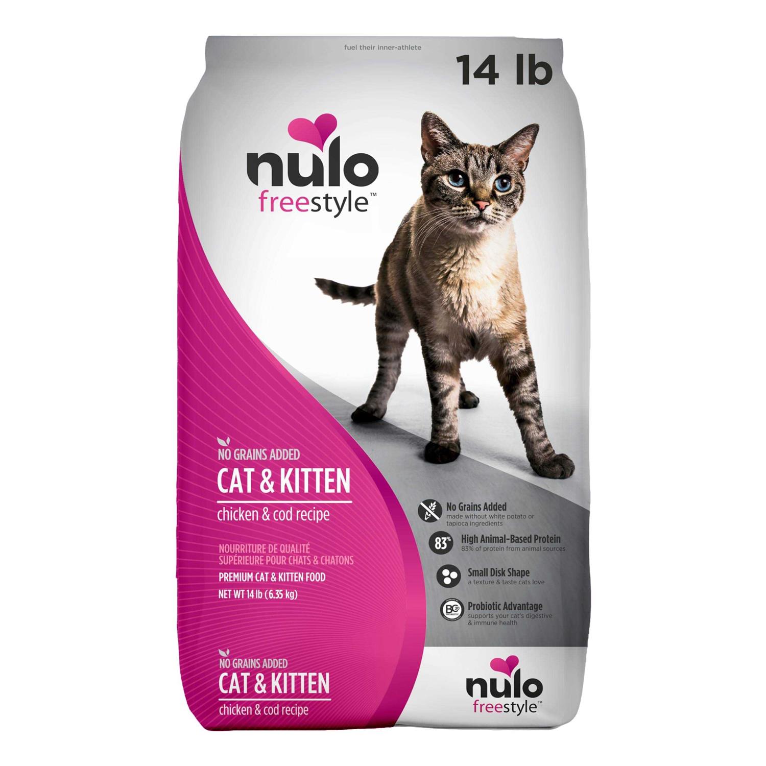 Nulo Freestyle Grain Free Chicken & Cod Dry Cat & Kitten Food - Healthber