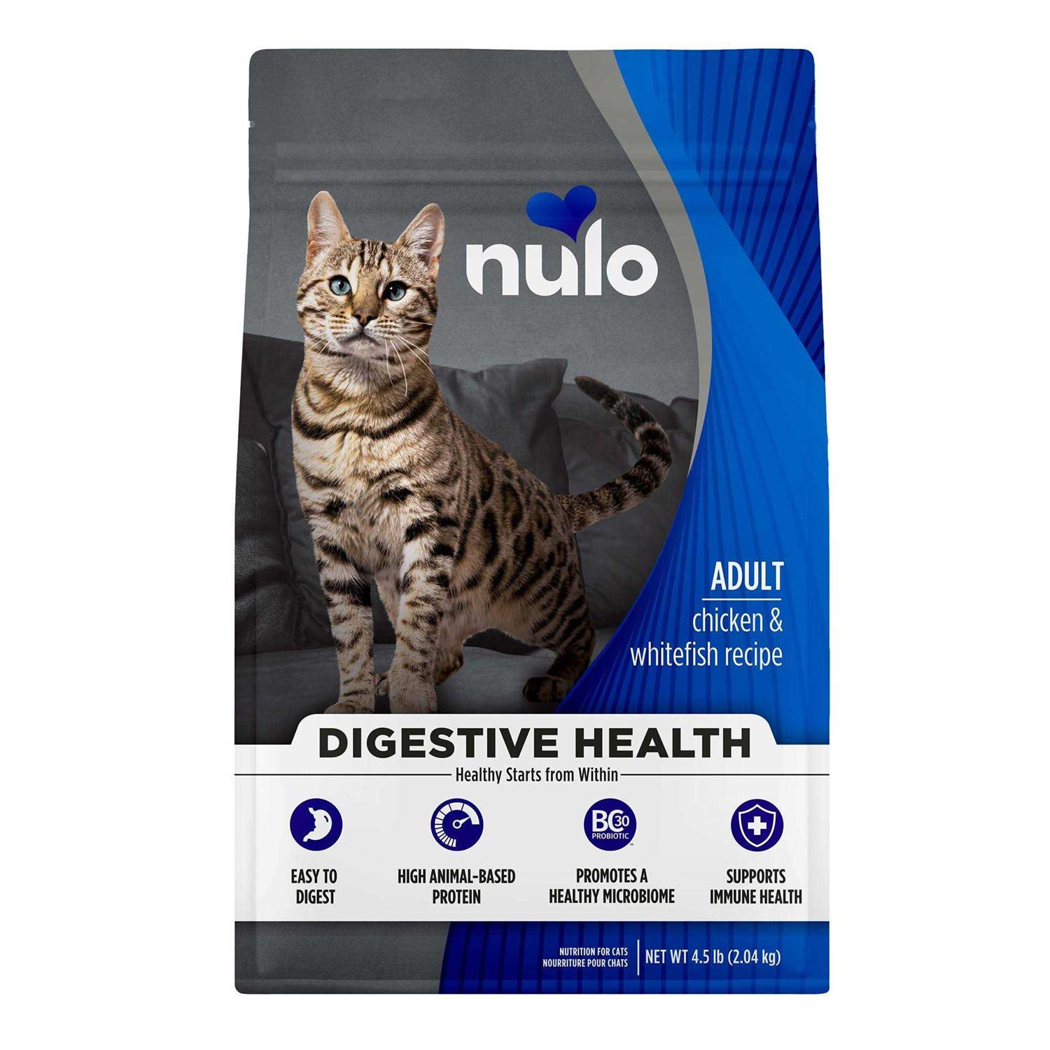 Nulo Digestive Health Chicken & Whitefish Adult Dry Cat Food - Healthber