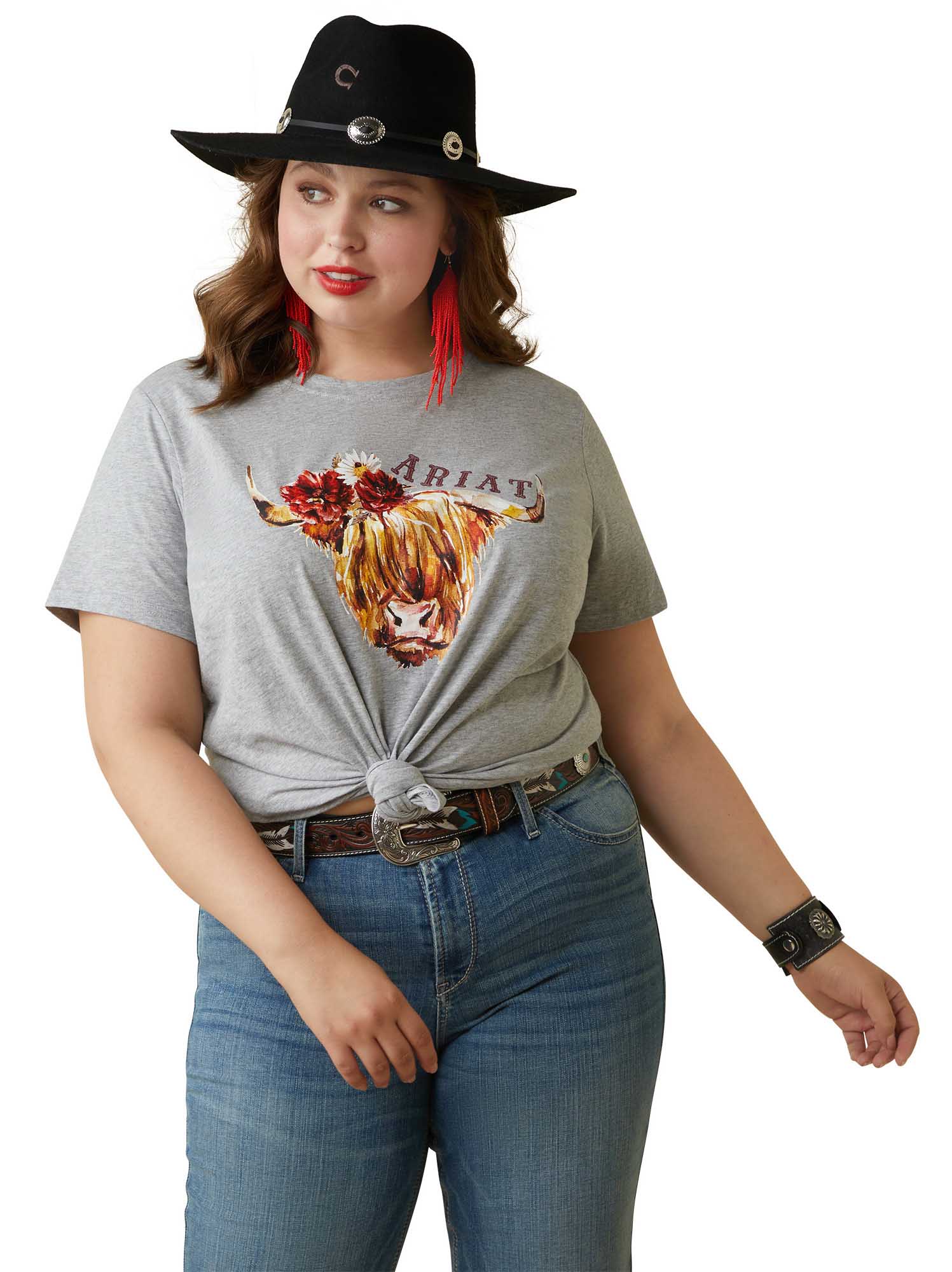 Ariat Women's R.E.A.L. Highlander Rose T-Shirt - Healthber