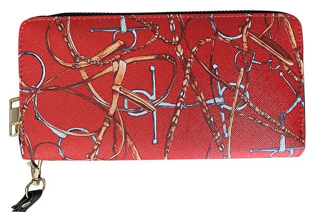 Lila Snaffle Bridle Clutch Wallet - Healthber