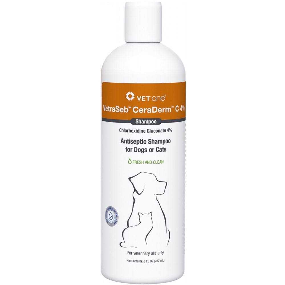 VetraSeb CeraDerm Antiseptic Shampoo for Dogs or Cats - Healthber