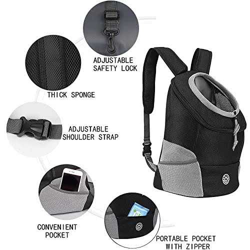 YESLAU Dog Backpack Carrier Pet Carrier for Small Medium Dogs Travel Bag Front Pack Breathable Adjustable with Safety Reflective Strips for Hiking - Healthber