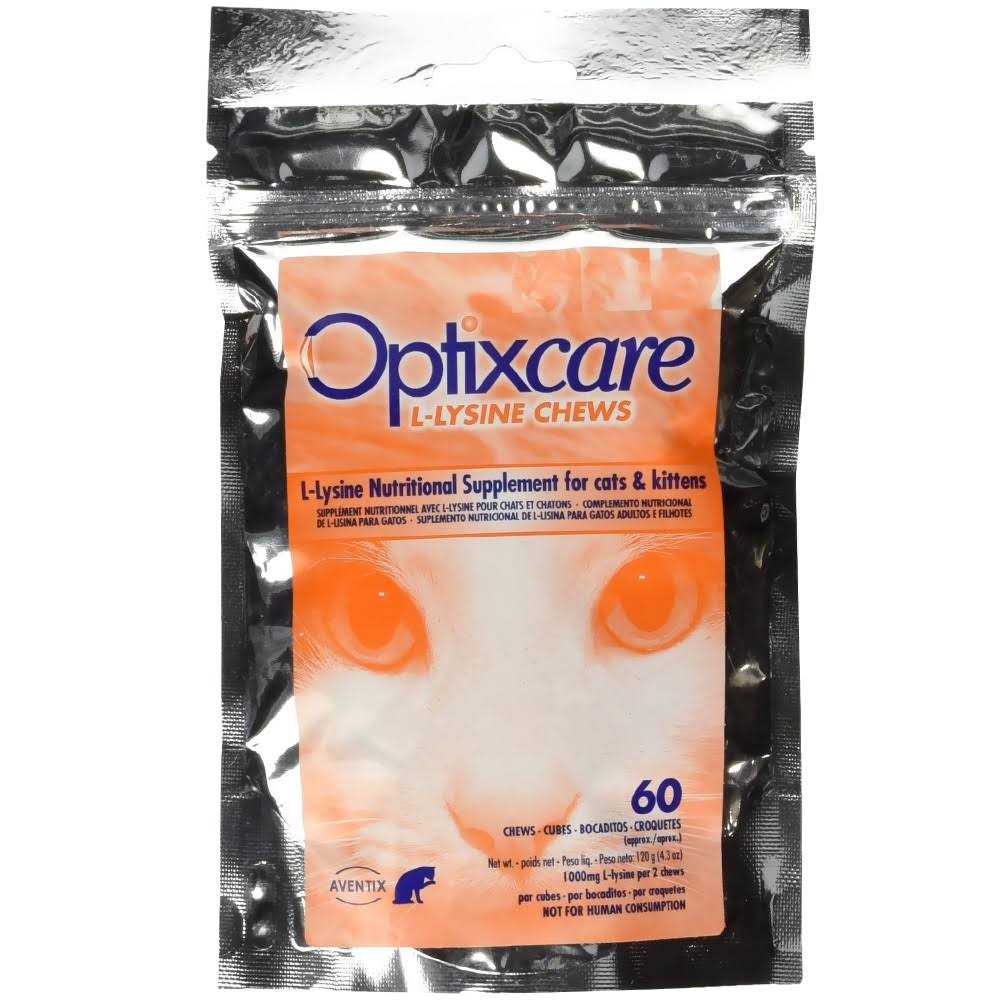 Optixcare L-Lysine Chews for Cats & Kittens - Healthber