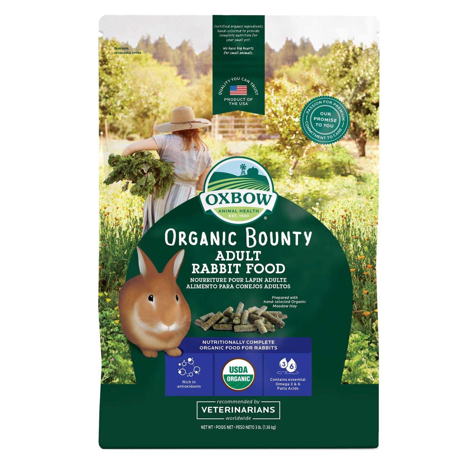 Oxbow Organic Bounty Adult Rabbit Food - Healthber