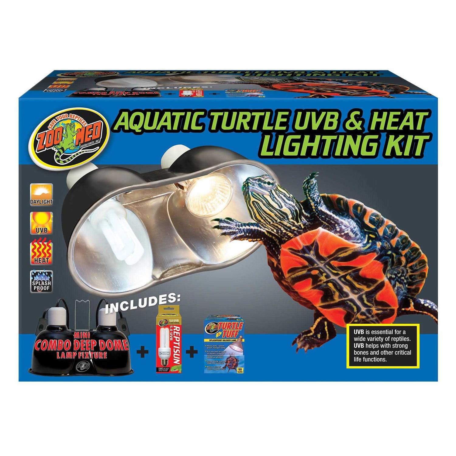 Zoo Med Aquatic Turtle UVB Heat Lighting Kit - Healthber