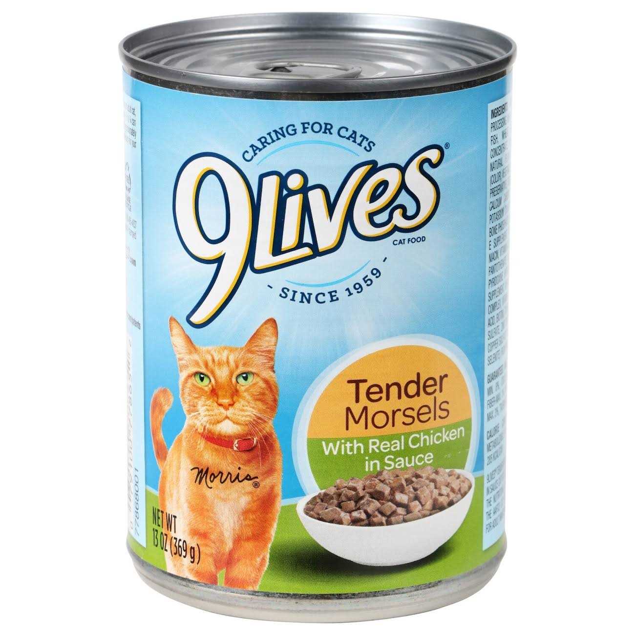 9Lives Tender Morsels Wet Cat Food with Real Chicken in Sauce - Healthber