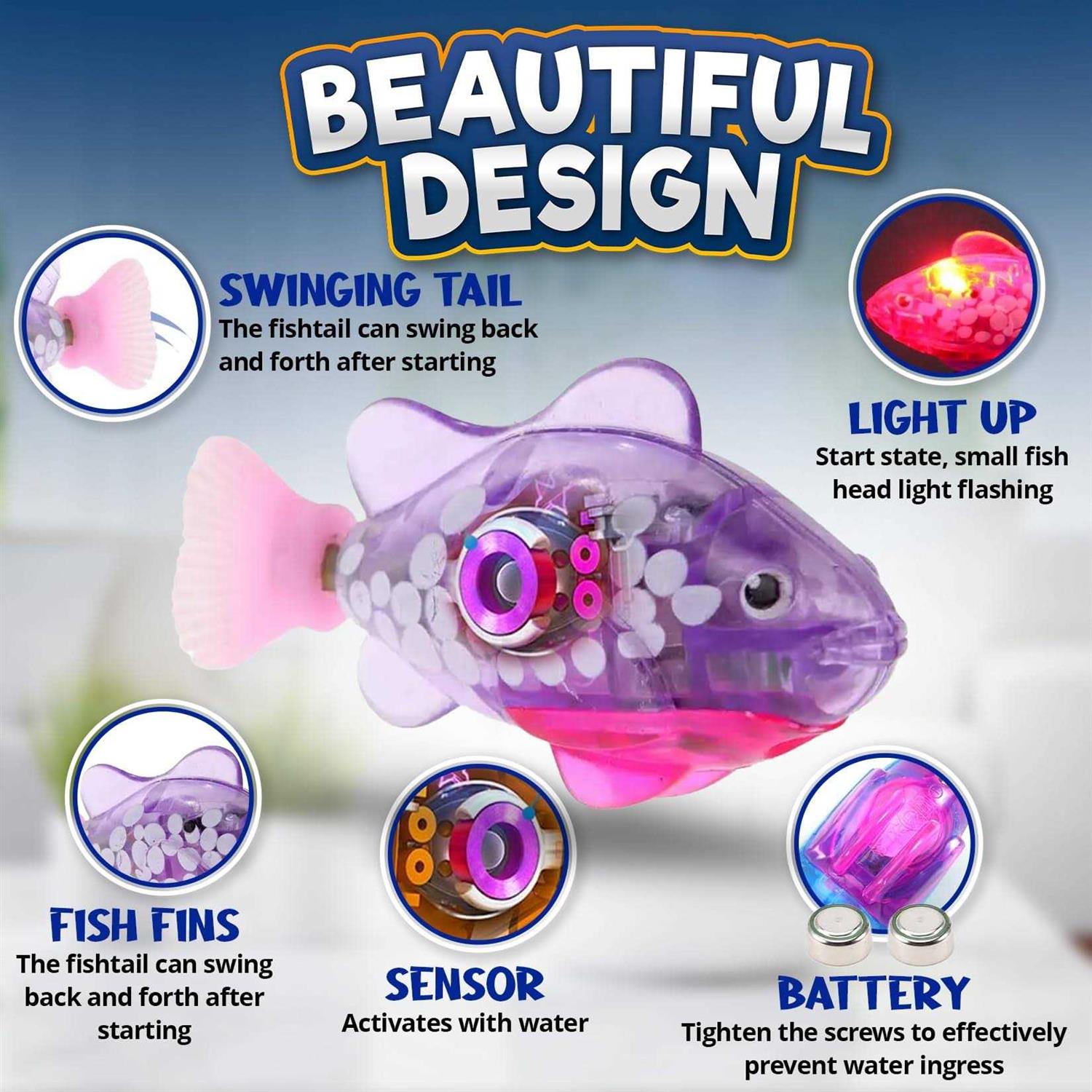 Pawdoria Interactive Cat Toy Robotic LED Fish 3-Pack - Healthber