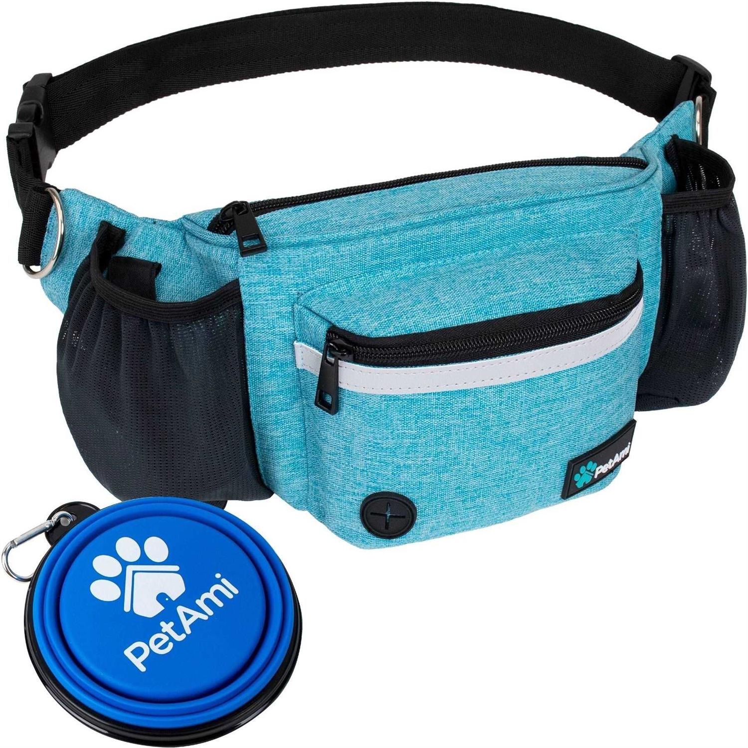 Petami Dog Fanny Pack Treat Pouch for Dog Walking Training Built in Poop Bag Dispenser - Healthber
