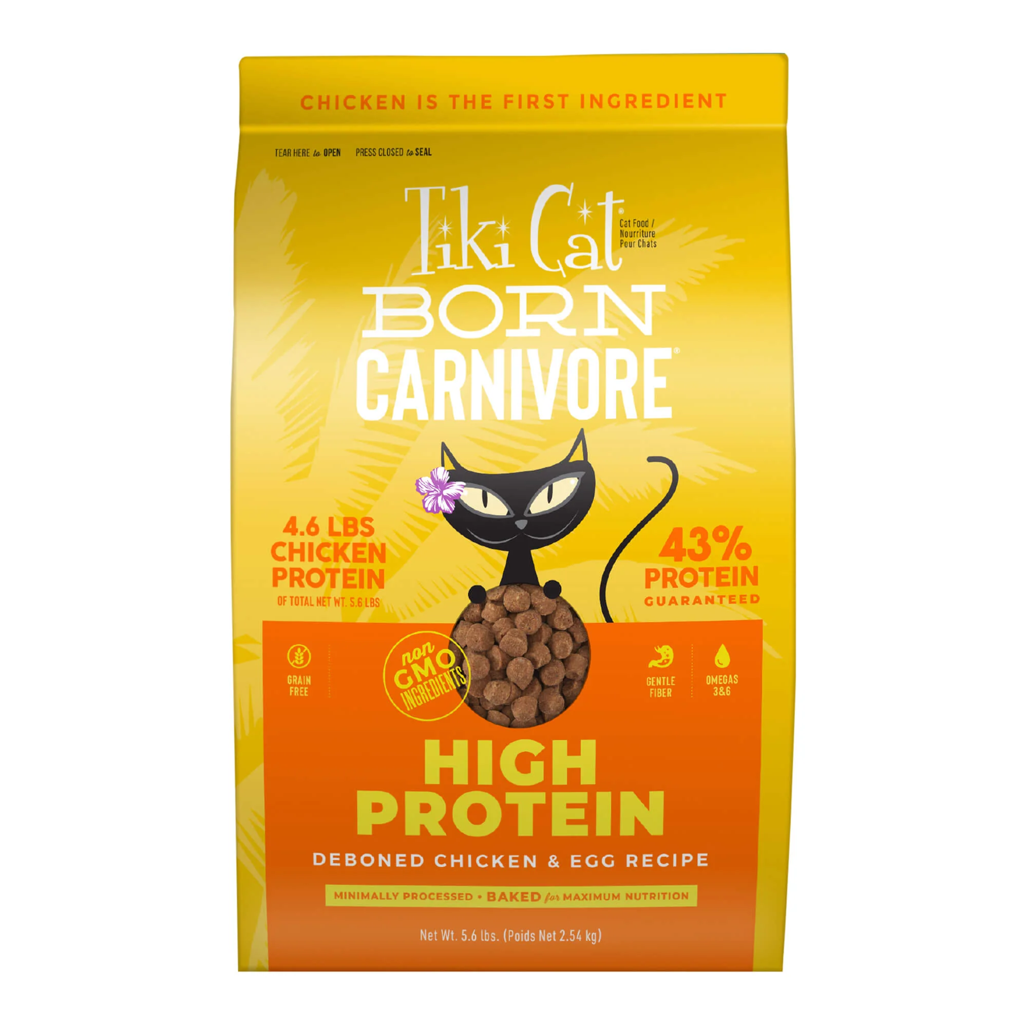 Tiki Cat Born Carnivore High Protein Dry Cat Food, Deboned Chicken & Egg - Healthber
