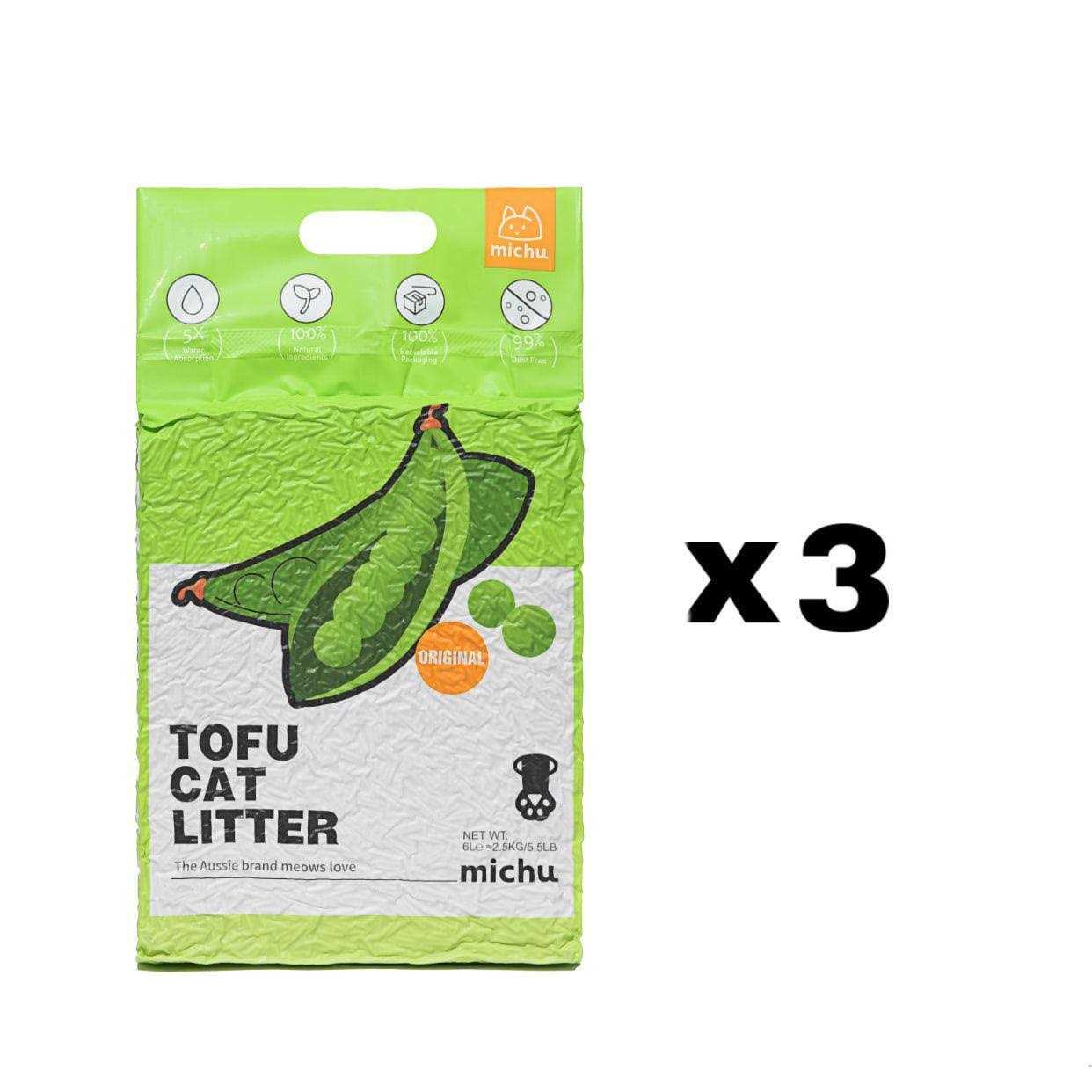 Michu Natural Clumping Tofu Cat Litter 5.5lb/88oz - Healthber