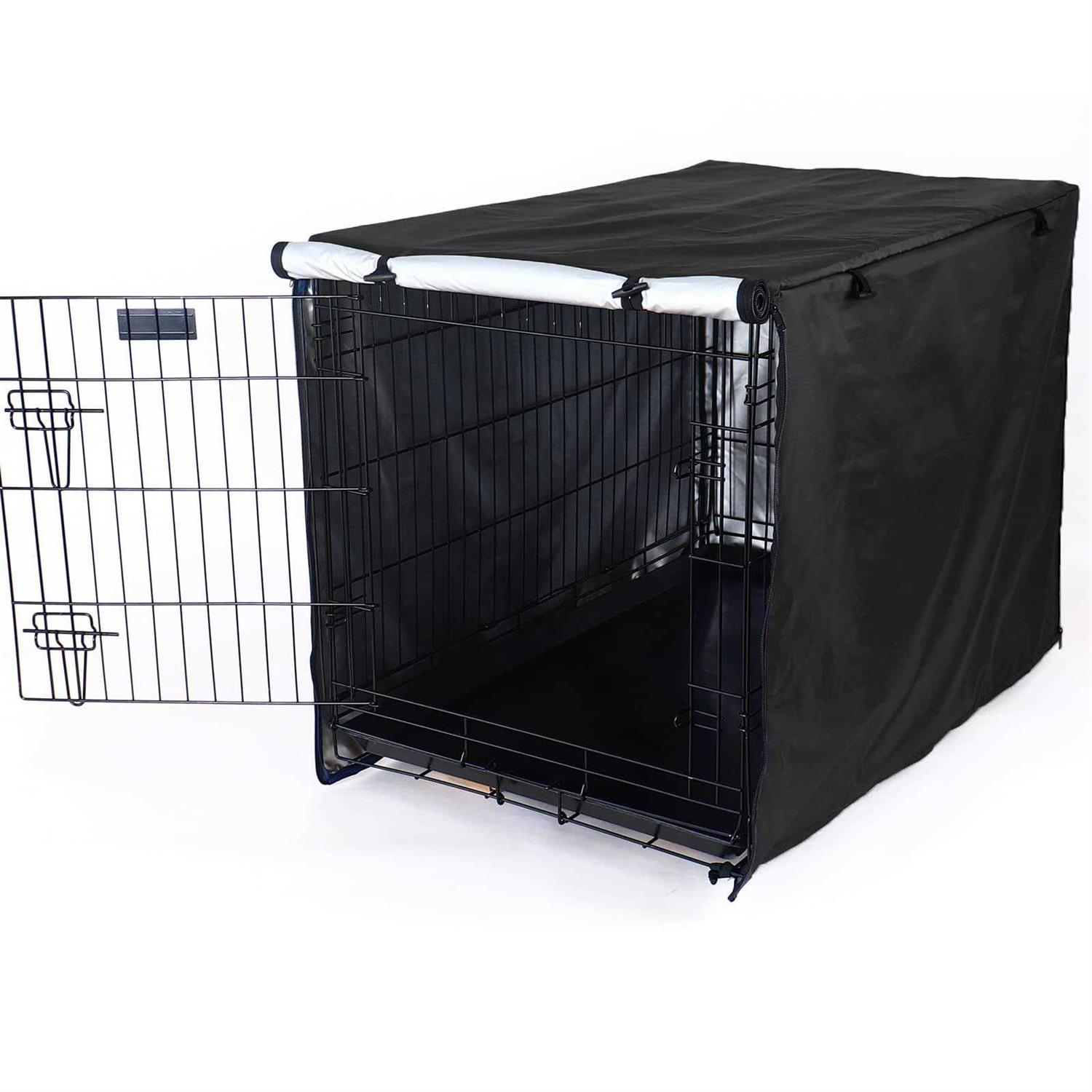 kefit Durable Dog Crate Cover-Double Door Pet Kennel Cover Waterproof Anti-UV Dog Cage Cover Fit for 24-54 inches Crate - Healthber