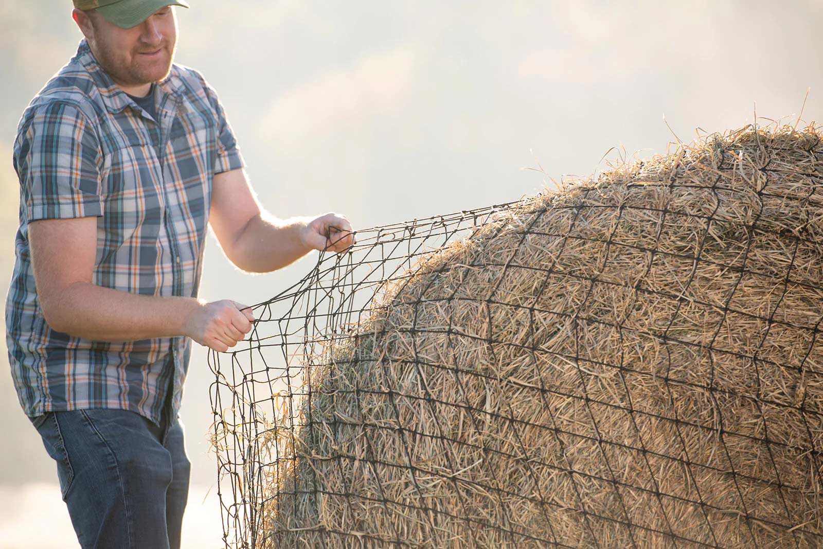 Texas Haynet Livestock Hay Bale Net for Round or Square Bales - Healthber
