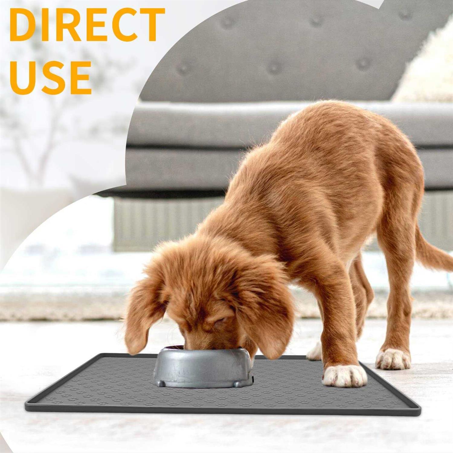 Ptlom Pet Placemat for Dog and Cat, Mat for Prevent Food and Water Overflow, Suitable for Small, Medium and Big Pet - Healthber