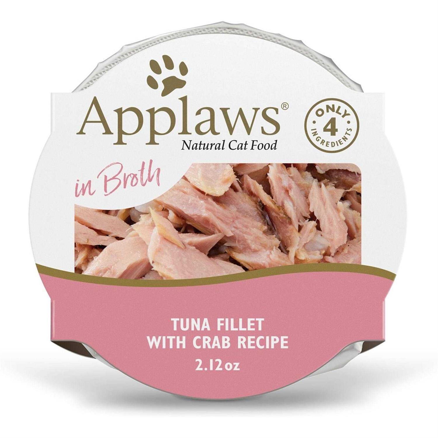 Applaws Natural Tuna Fillet with Crab in Broth Wet Cat Food - Healthber
