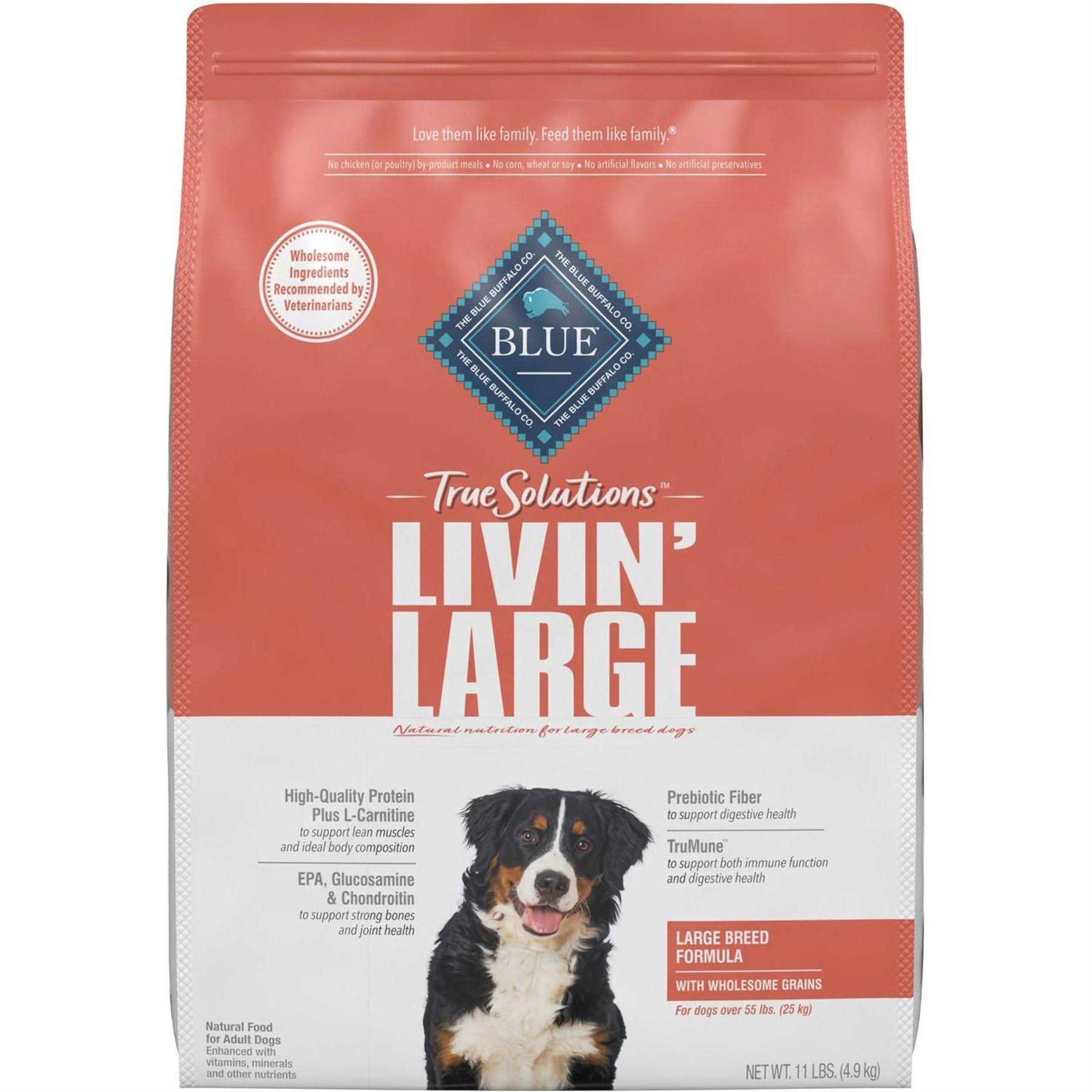 Blue Buffalo True Solutions Livin Large Natural Large Breed Adult Dry Dog Food - Healthber