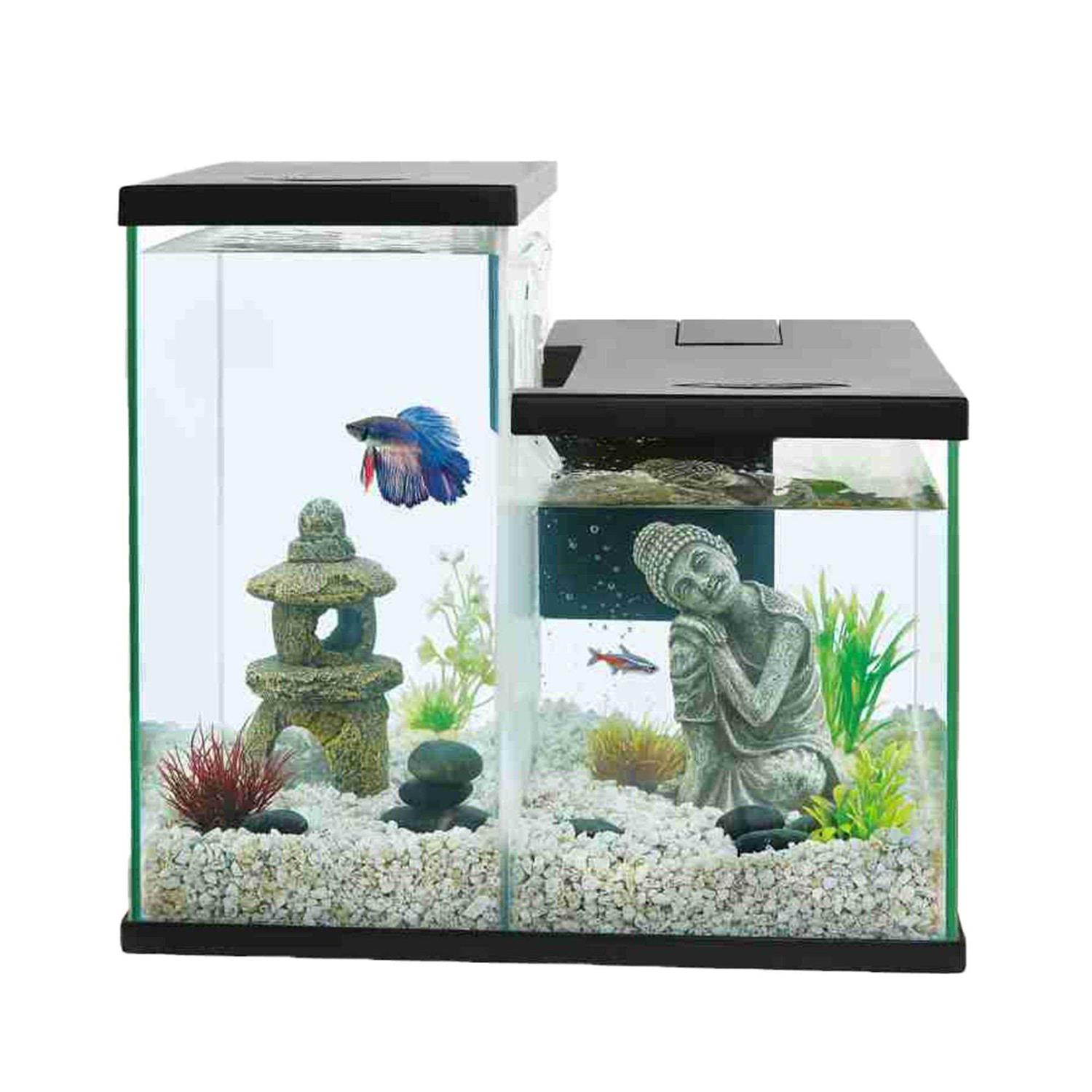 Top Fin Betta Waterfall Dual Aquarium Tank - Healthber