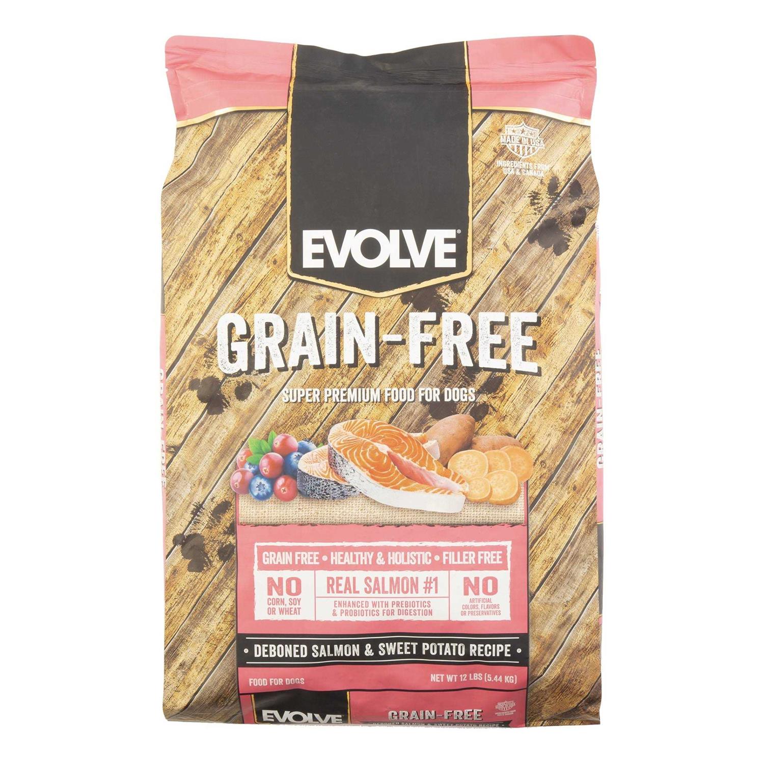 Evolve Grain Free Dog Food Salmon & Sweet Potato Recipe - Healthber