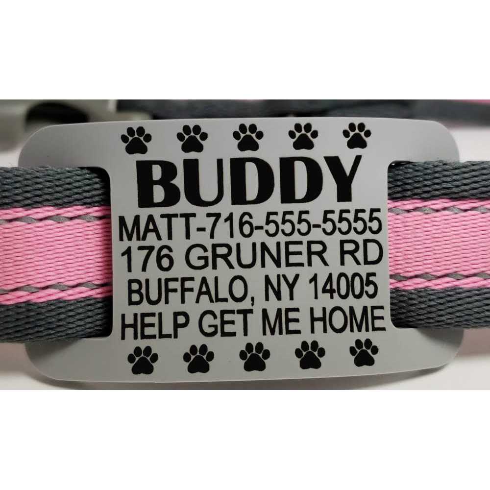 Dog Collar Tag Silent Slide On Pet ID Tags Premium Pet IDs Safe Silicone Rubber - Healthber