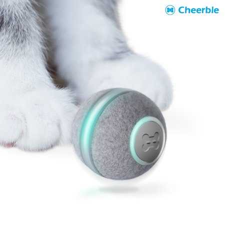 Cheerble Ball Smart Interactive Cat Toy 1.7 Inch, Gray - Healthber