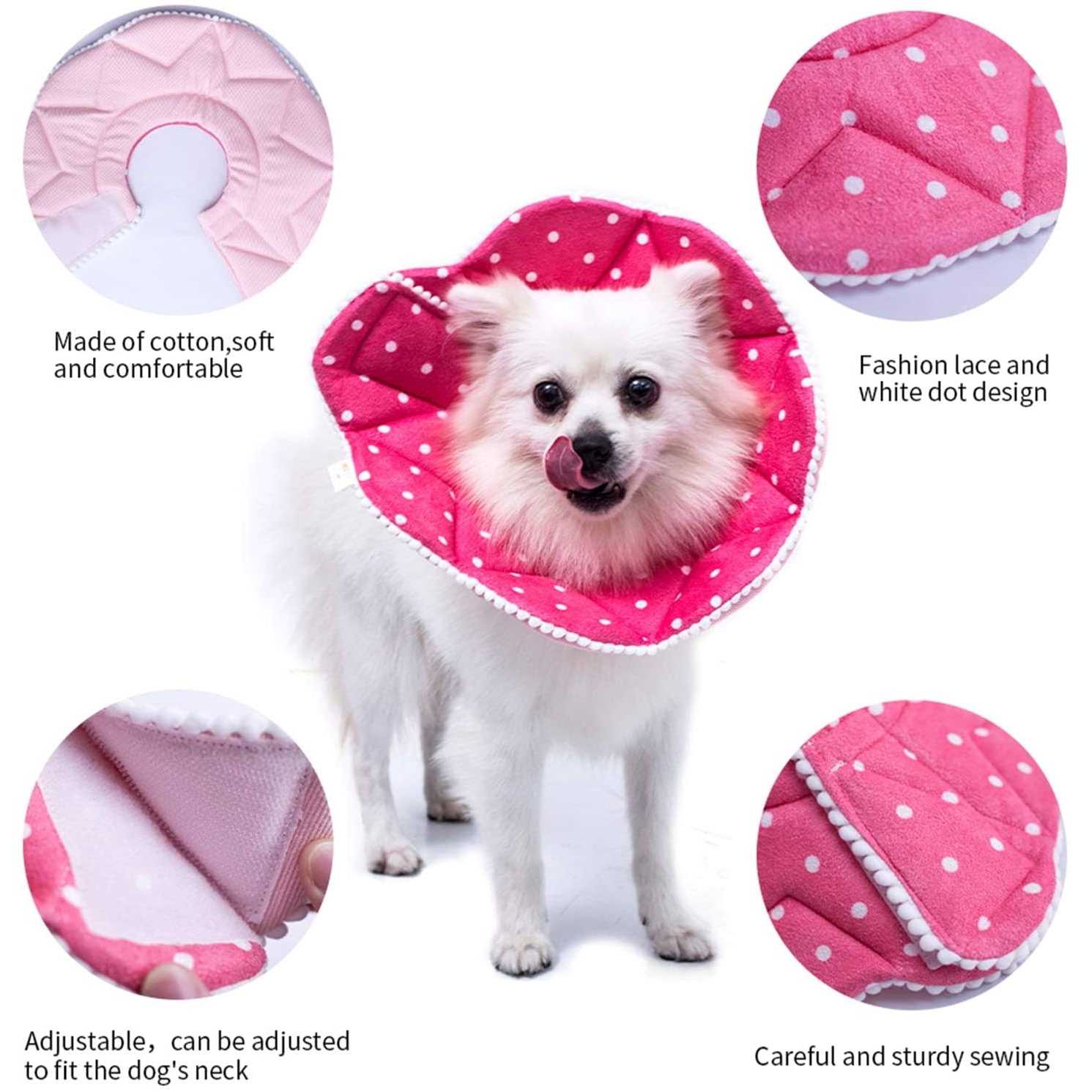 WZ PET Soft Cat Recovery Collar,Adjustable Dog Cat Cone,Dog Protective Cone Collar Surgery,for Cats and Puppy,Small - Healthber