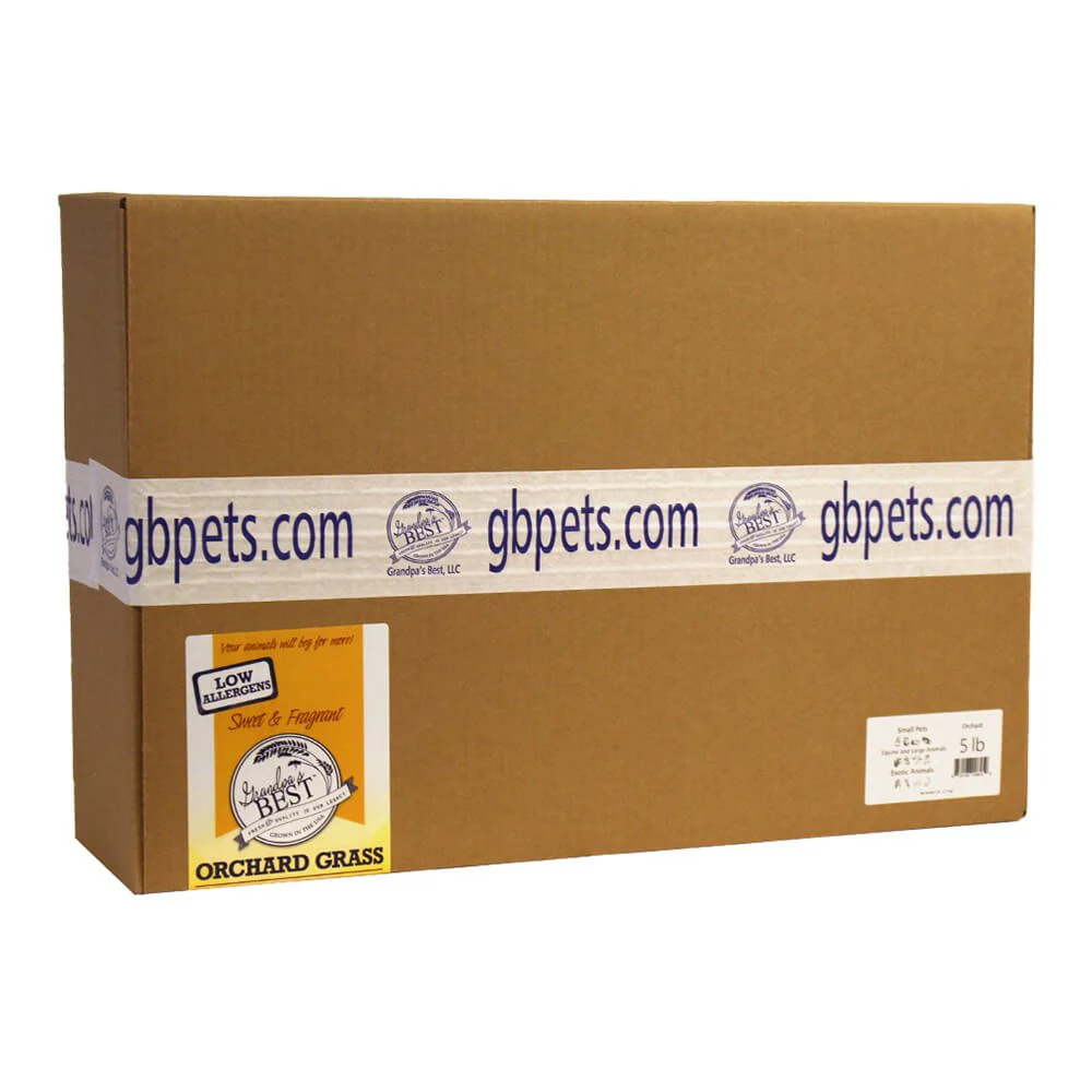Grandpa's Best Orchard Grass Loose Boxed Hay - Healthber