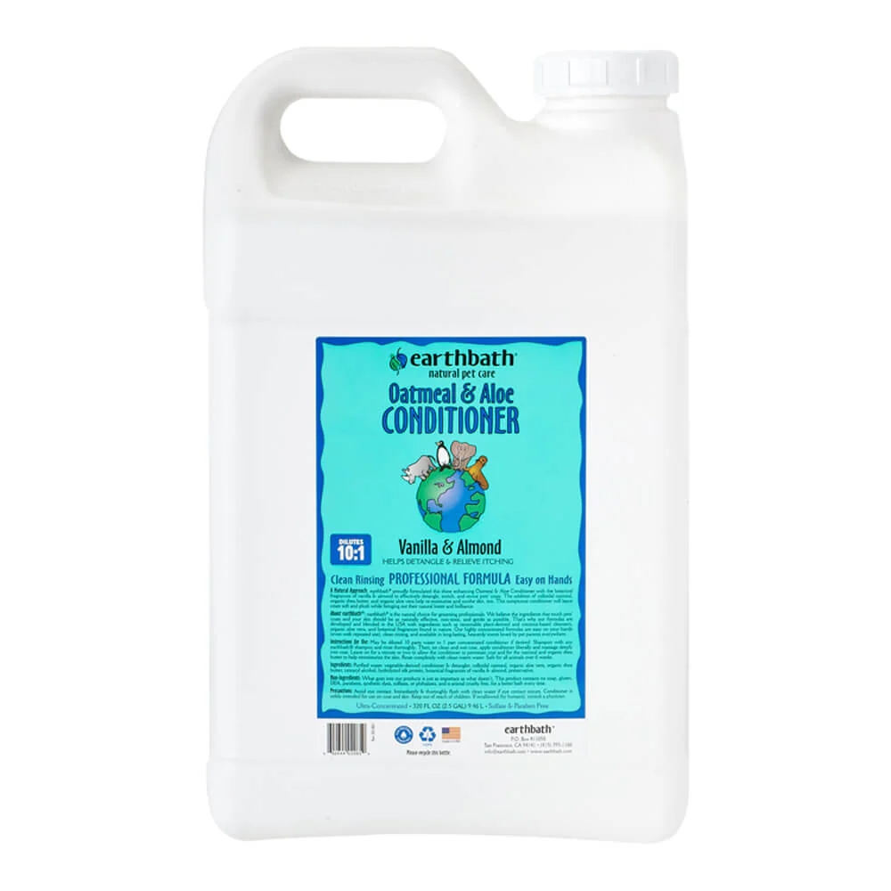 EARTHBATH Oatmeal & Aloe Conditioner, Vanilla Almond Scent - 320 oz (2.5 Gal) - Healthber