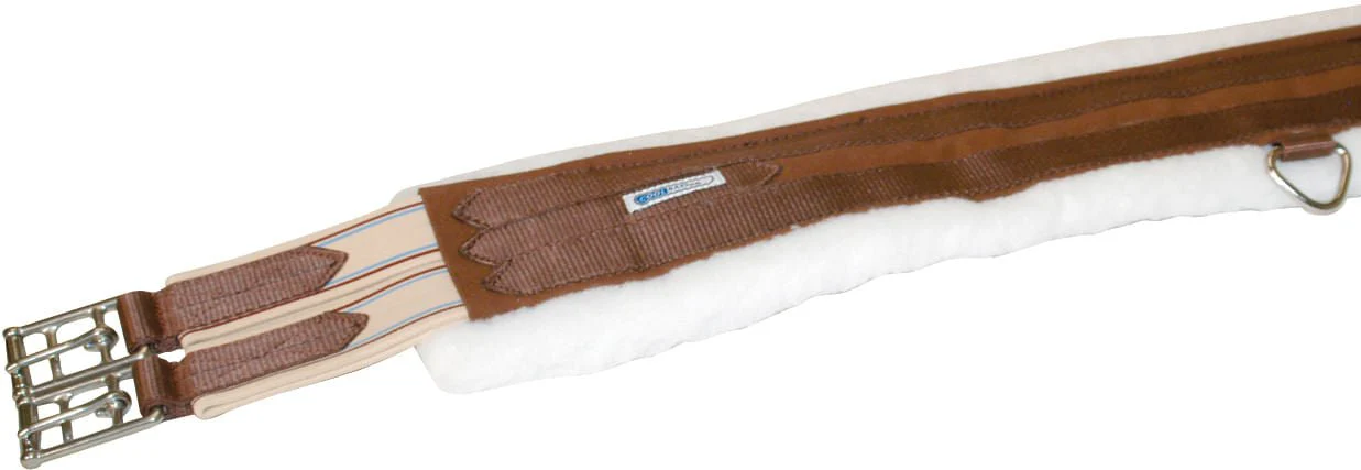 Lettia CoolMax Fleece Lined Girth, Brown - Healthber