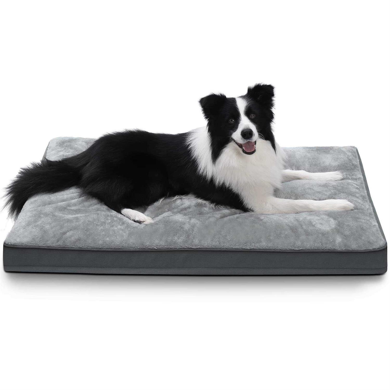 NUPIDA Dog Bed Waterproof Deluxe Plush Dog Beds with Removable Washable Cover Anti-Slip Bottom Pet Sleeping Mattress for Large - Healthber