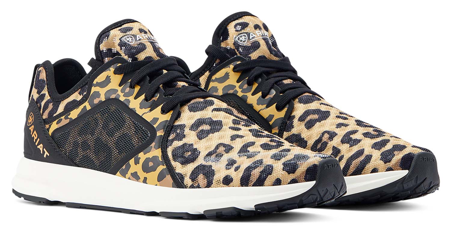 Ariat Women's Fuse Tennis Shoes, Leopard Print - Healthber