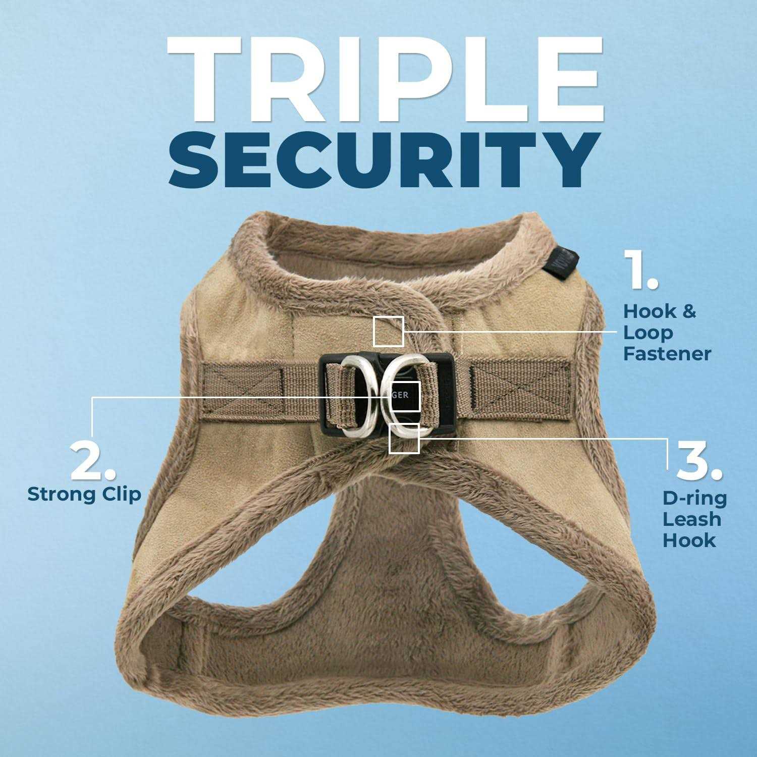 Voyager Step-In Plush Dog Harness Soft Plush, Step In Vest Harness for Small and Medium Dogs by Best Pet Supplies - Healthber