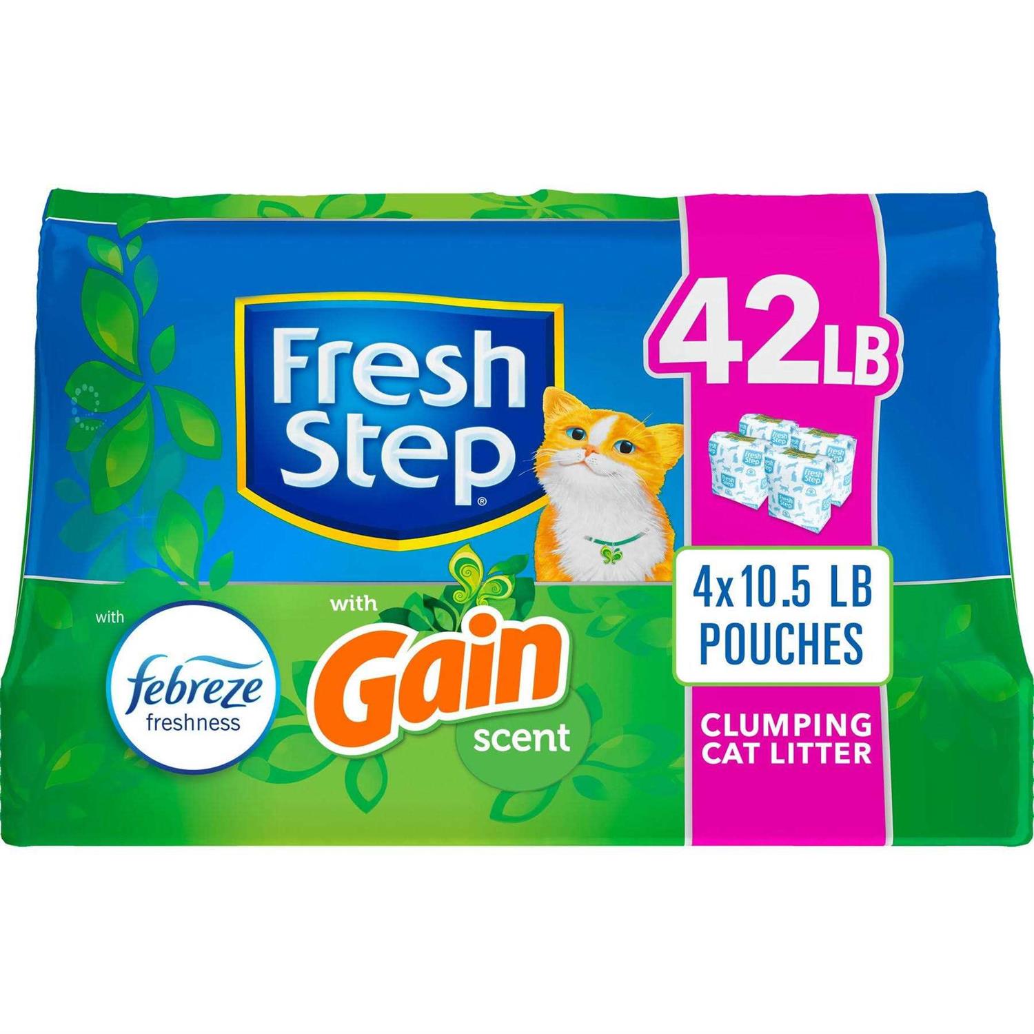 Fresh Step Febreze Freshness Clumping Cat Litter with Gain Scent - Healthber